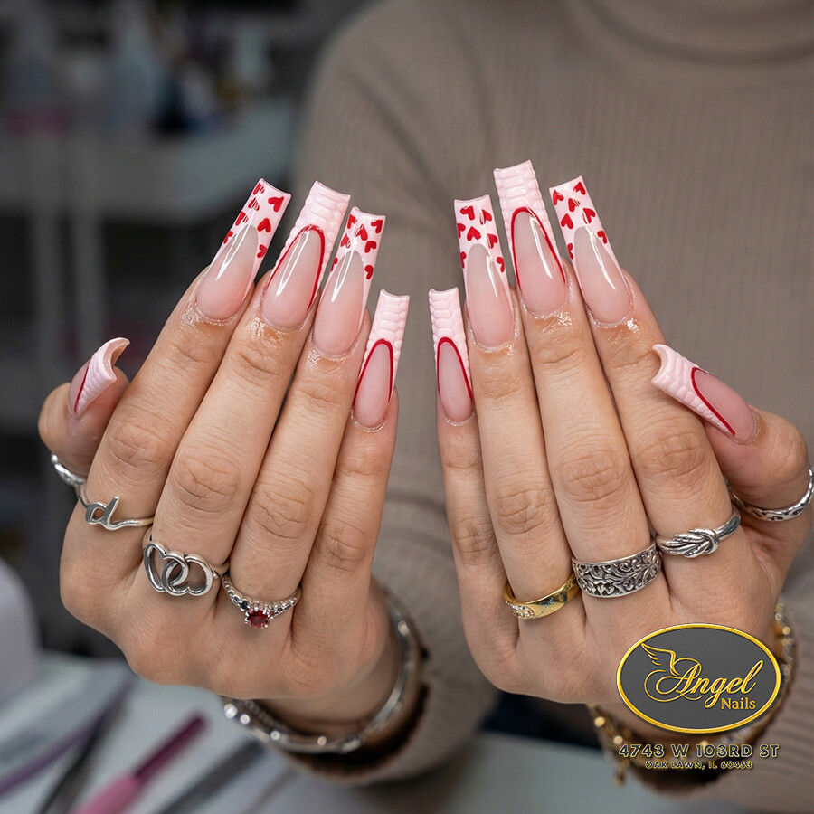 Beautiful Valentine Nail Ideas in Oak Lawn, IL | Angel Nails 60453